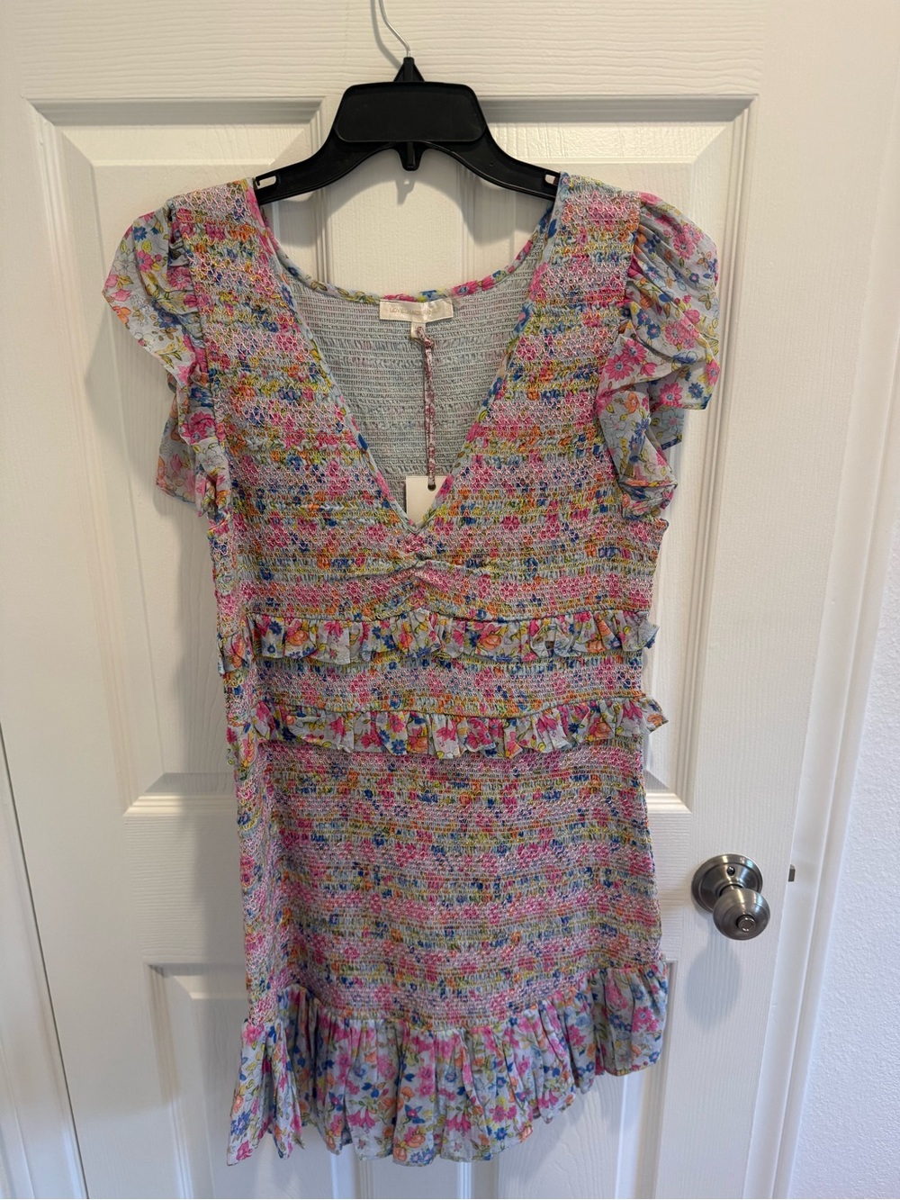 NWT LoveShackFancy Multicolor Floral Mini Dress